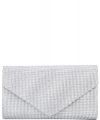 Fashion Envelope Clutch Handbag HBG-104926 SILVER